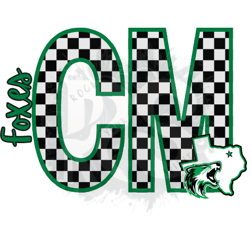 Caddo Mills Foxes Checkered CM