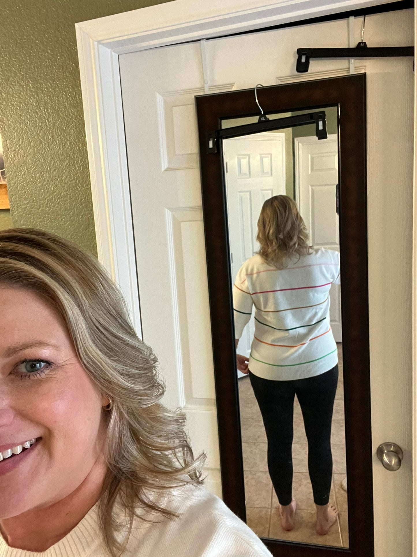 Colorblock Striped Half Sleeve Top
