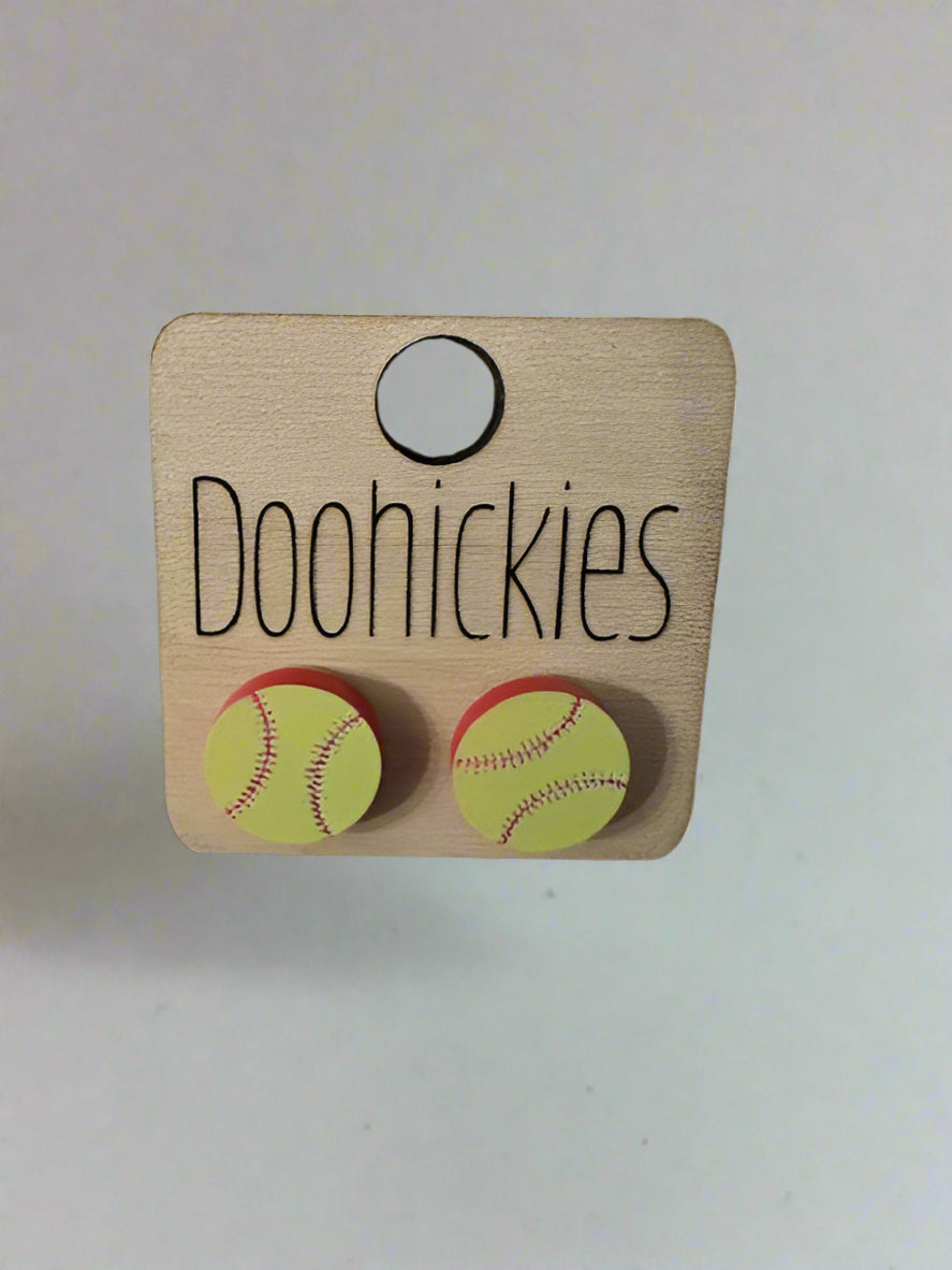 Softball Earrings