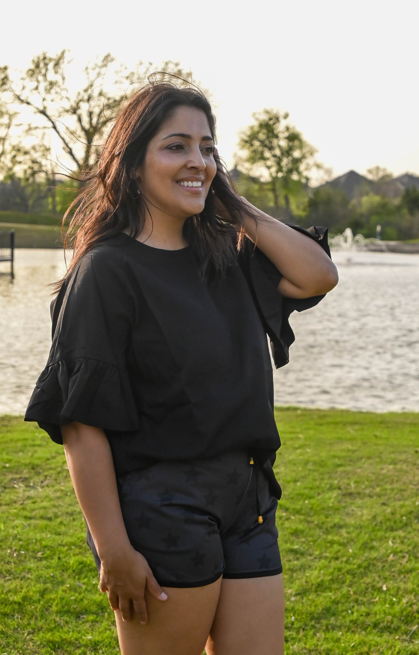Rebecca Ruffle Sleeve Top