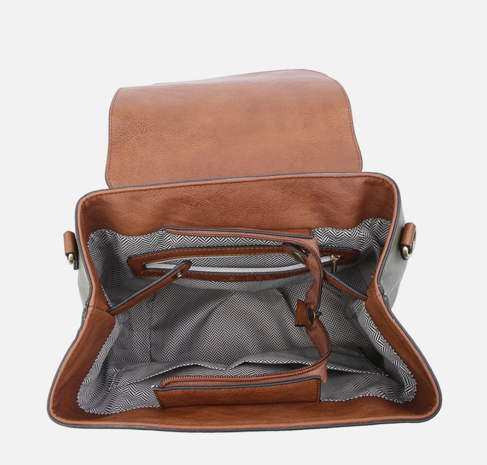 Corduroy Convertible Backpack-Black