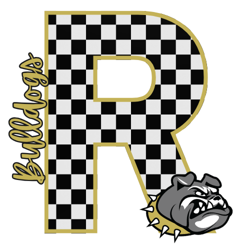 Royse City Checkered R Tee- pepper