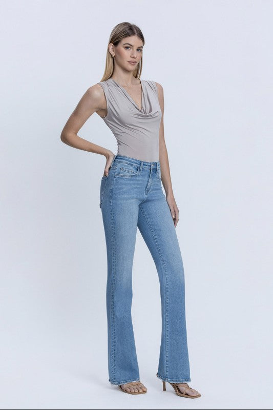 High Rise Boot Cut Denim Jeans