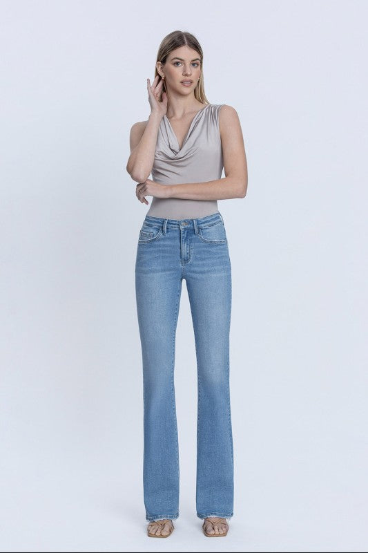 High Rise Boot Cut Denim Jeans