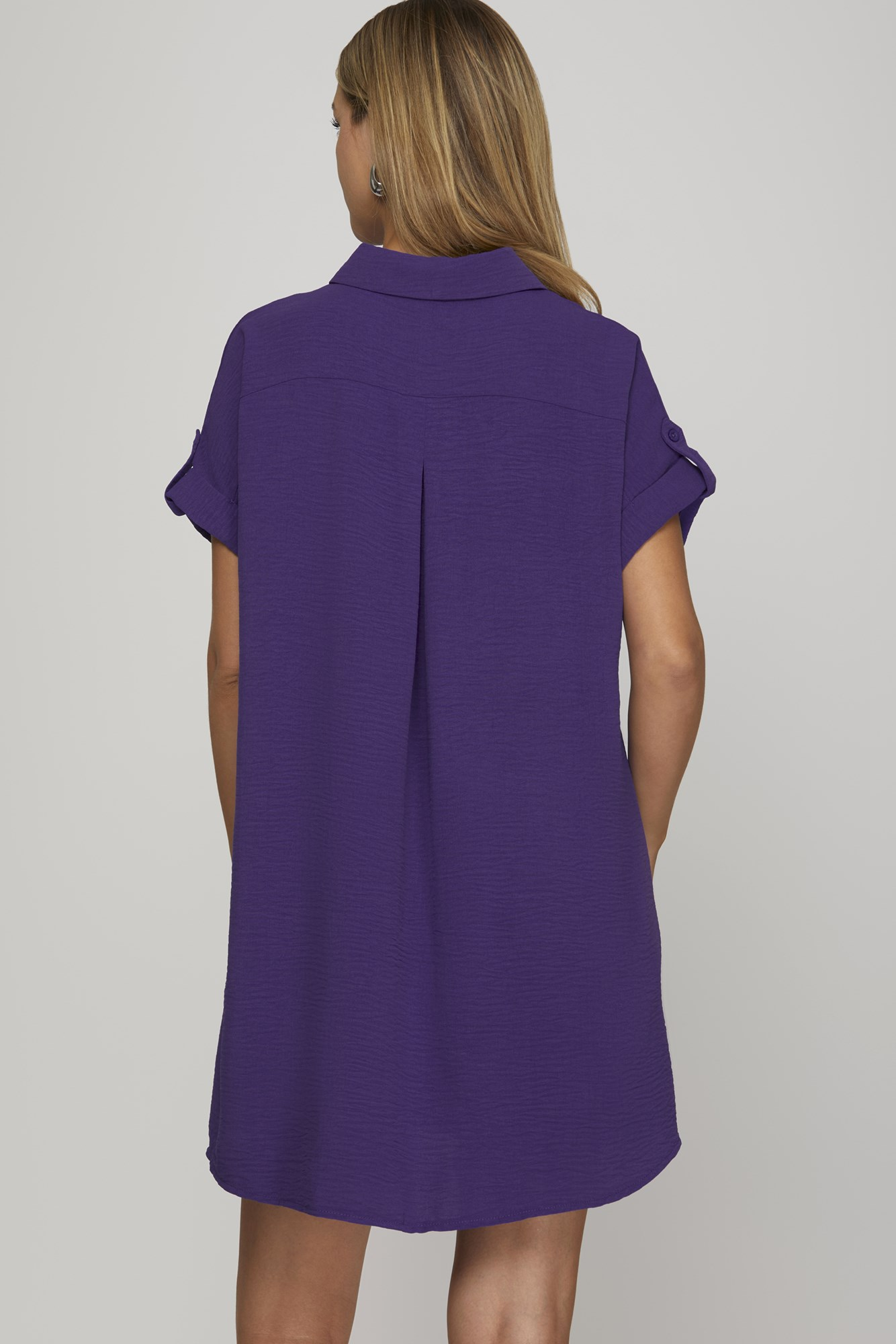 Drop Shoulder Button Up Wolven Dress