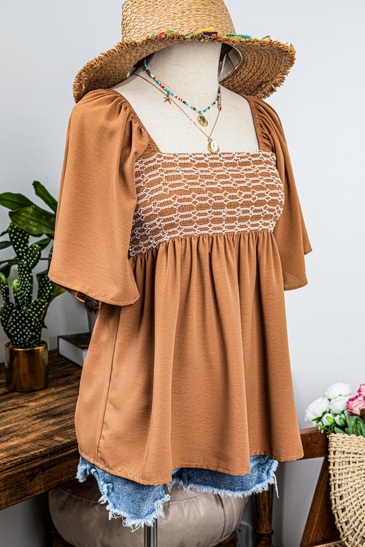 Square Neck Flowy Top