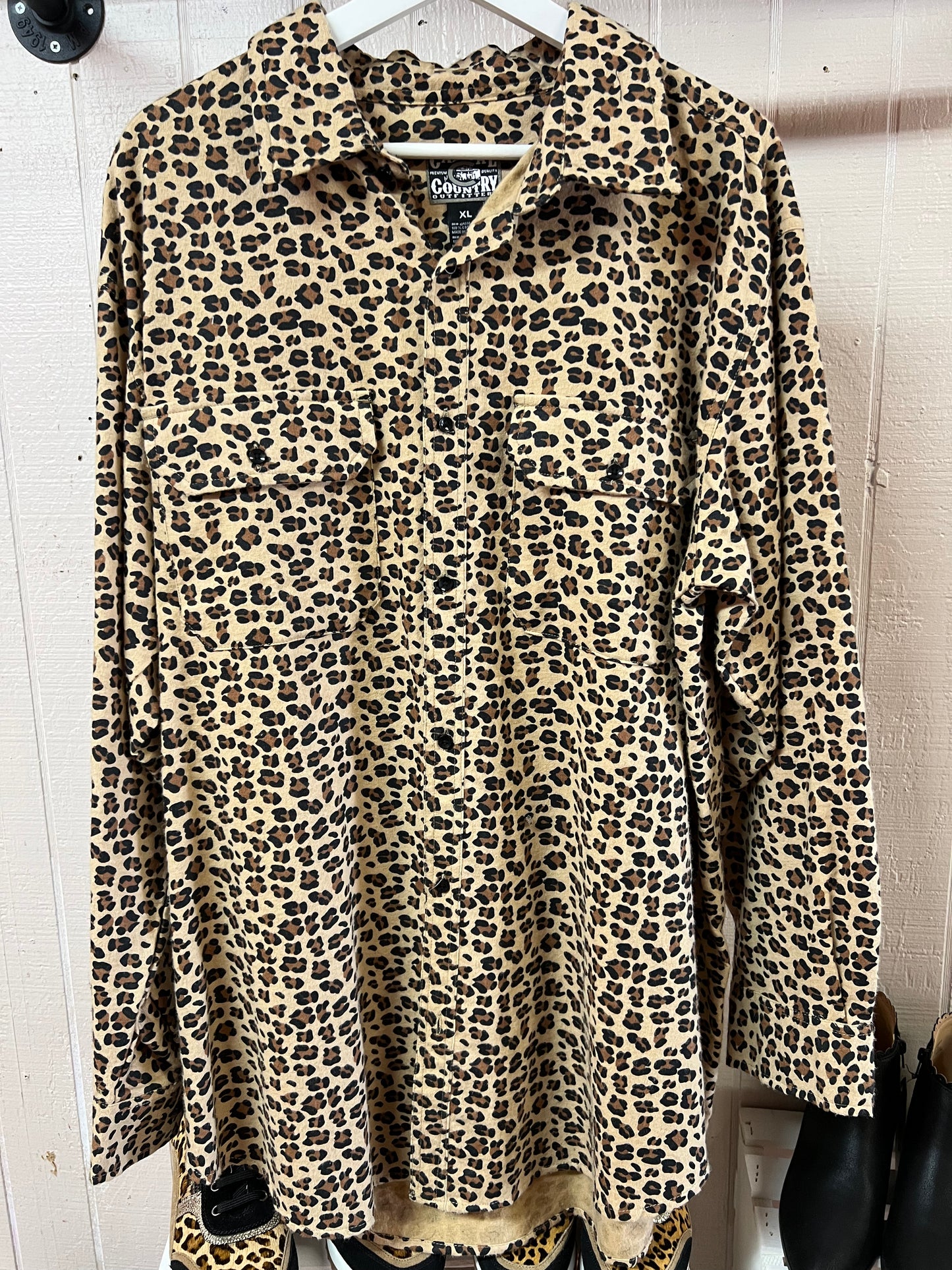 Game Day Leopard Flannel