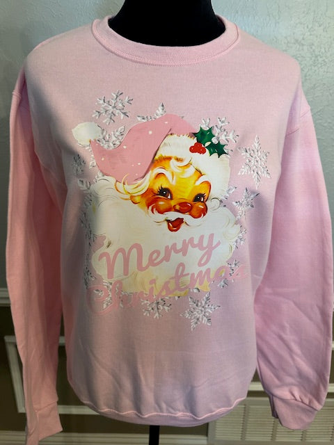 Pink Sweatshirt with Santa