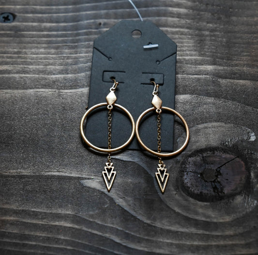 Gold Arrow Hoop Earrings