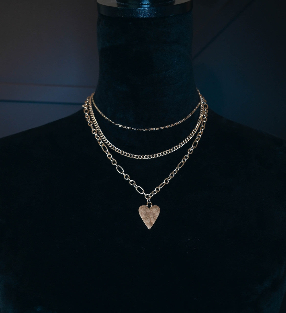 3 Tiered Heart Necklace