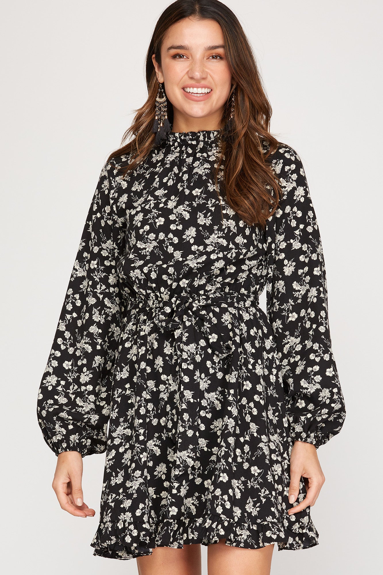 Long Sleeve Floral Dress