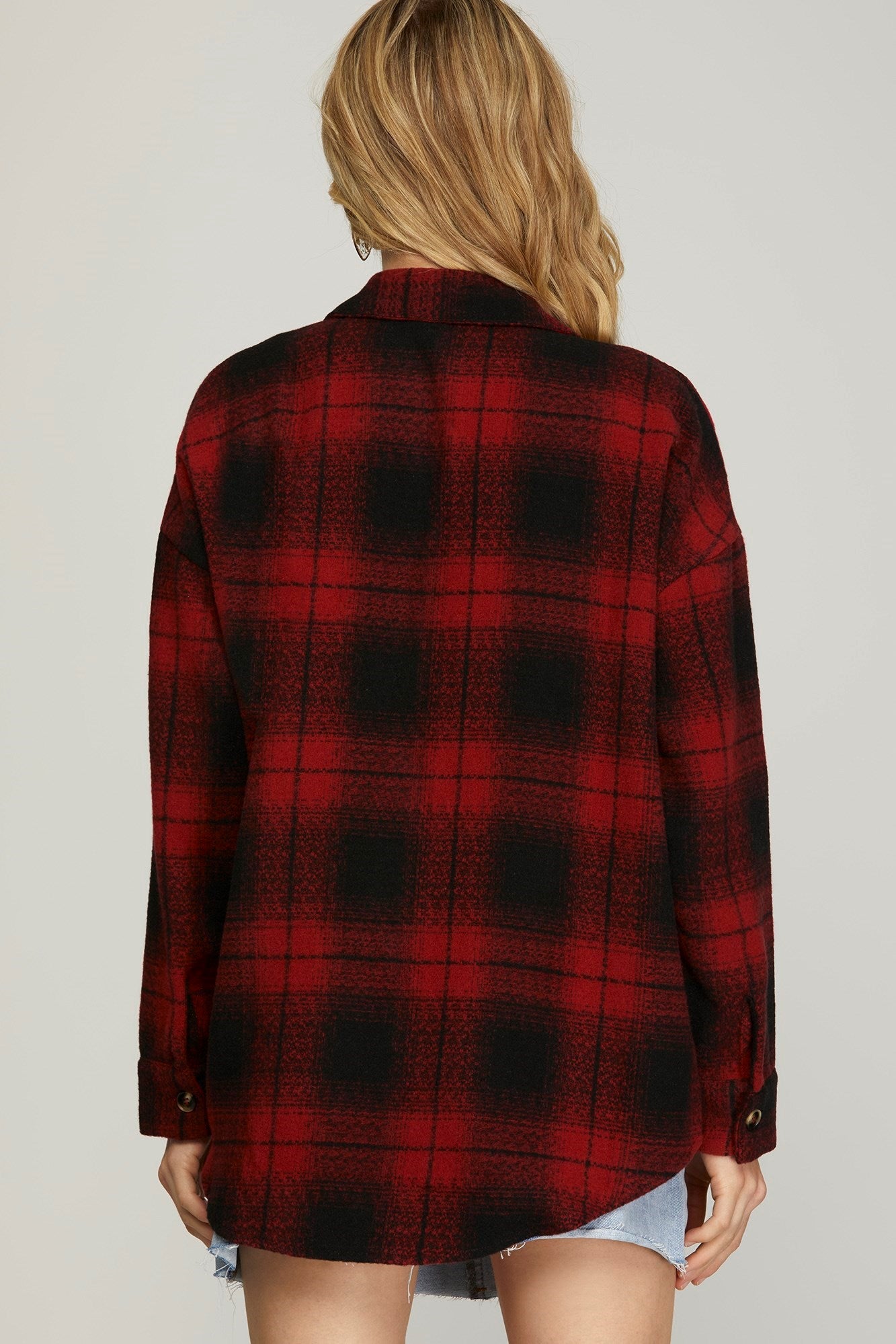 Red/Black Plaid Shacket