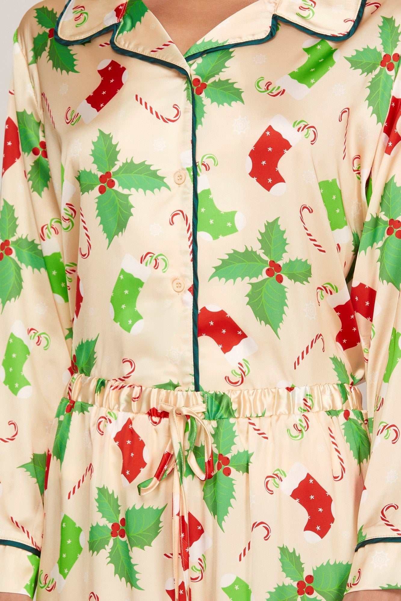 Christmas Satin Pajama Set