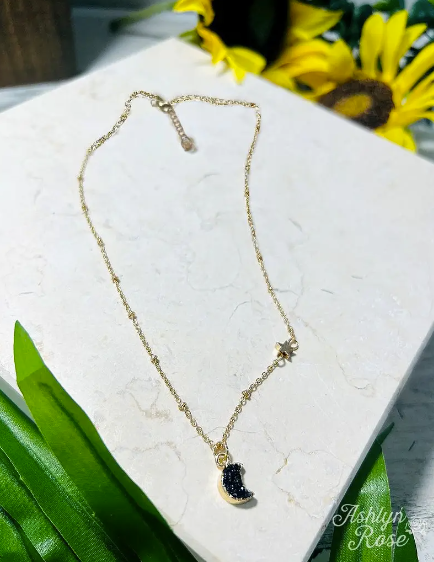 Talking to the Moon Druzy Necklace