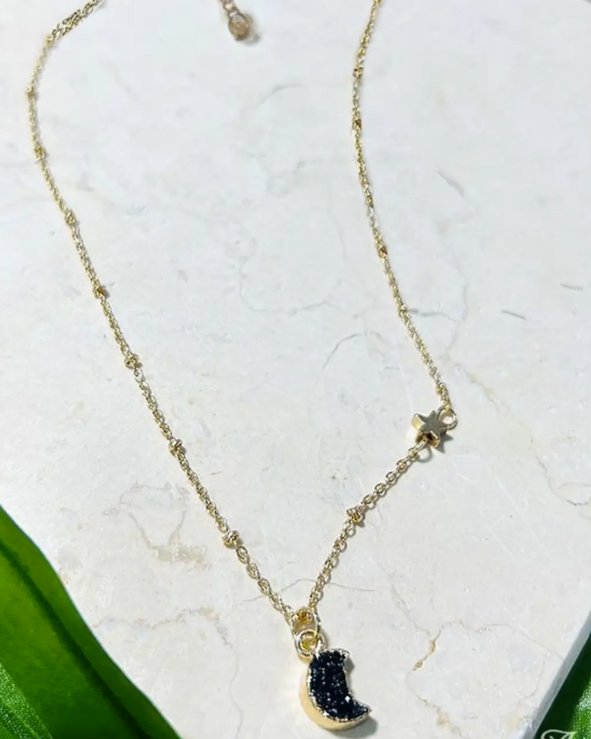 Talking to the Moon Druzy Necklace