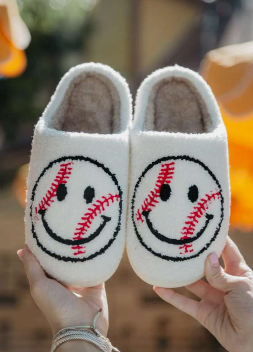 Baseball Smile Face Slippers