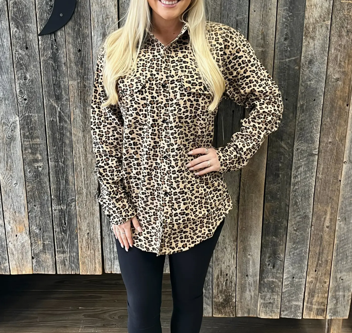 Game Day Leopard Flannel