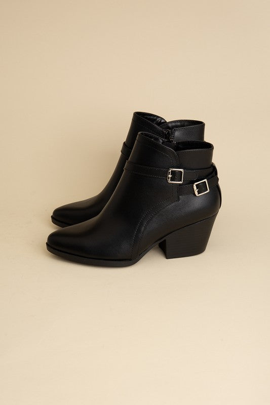 Nadine Ankle Buckle Booties