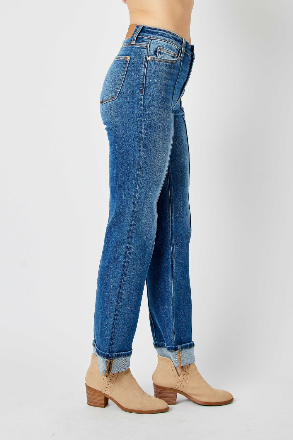 Judy Blue  High Waist Front Seam Detail Straight Jeans