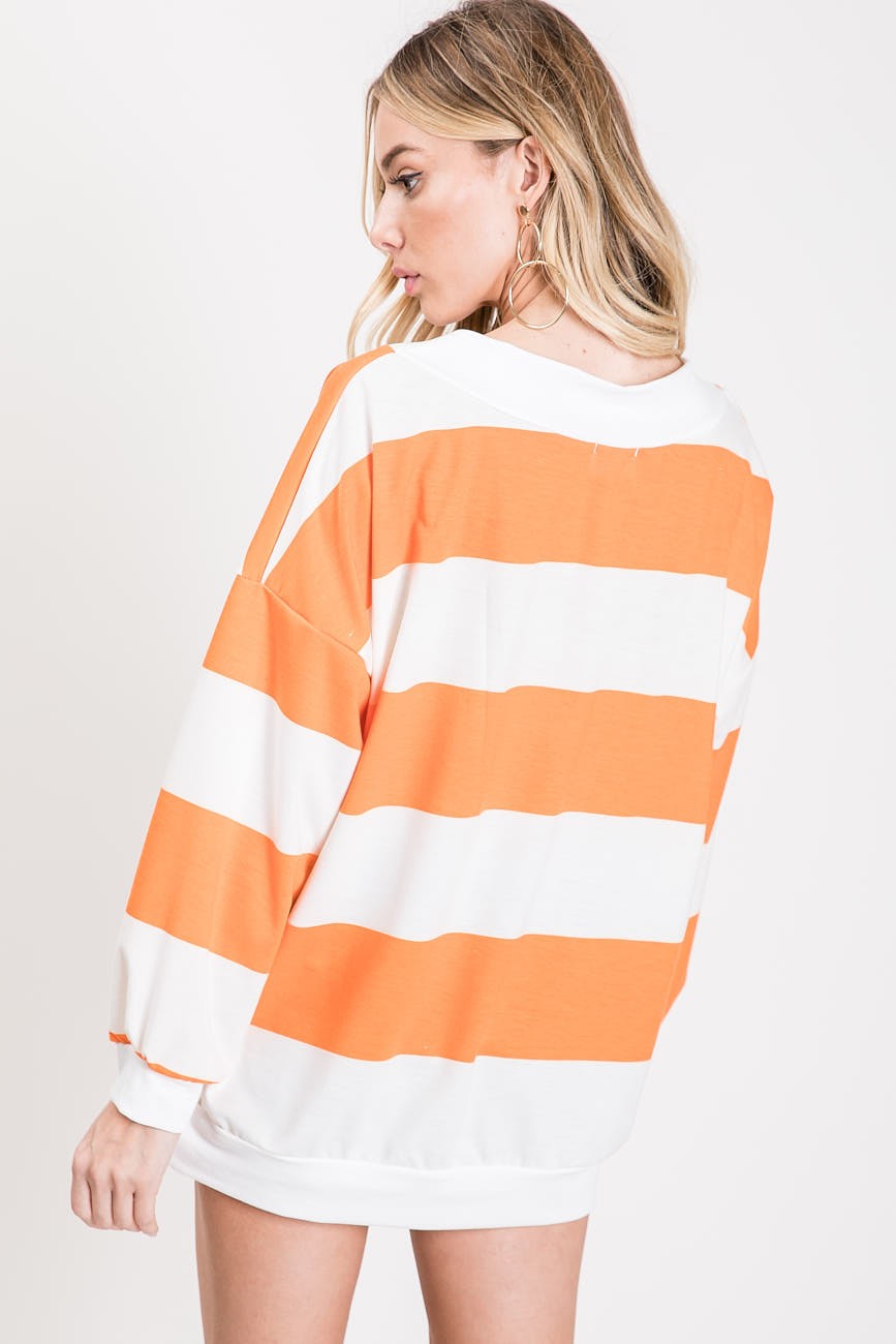 Wide Stripe French Terry Top