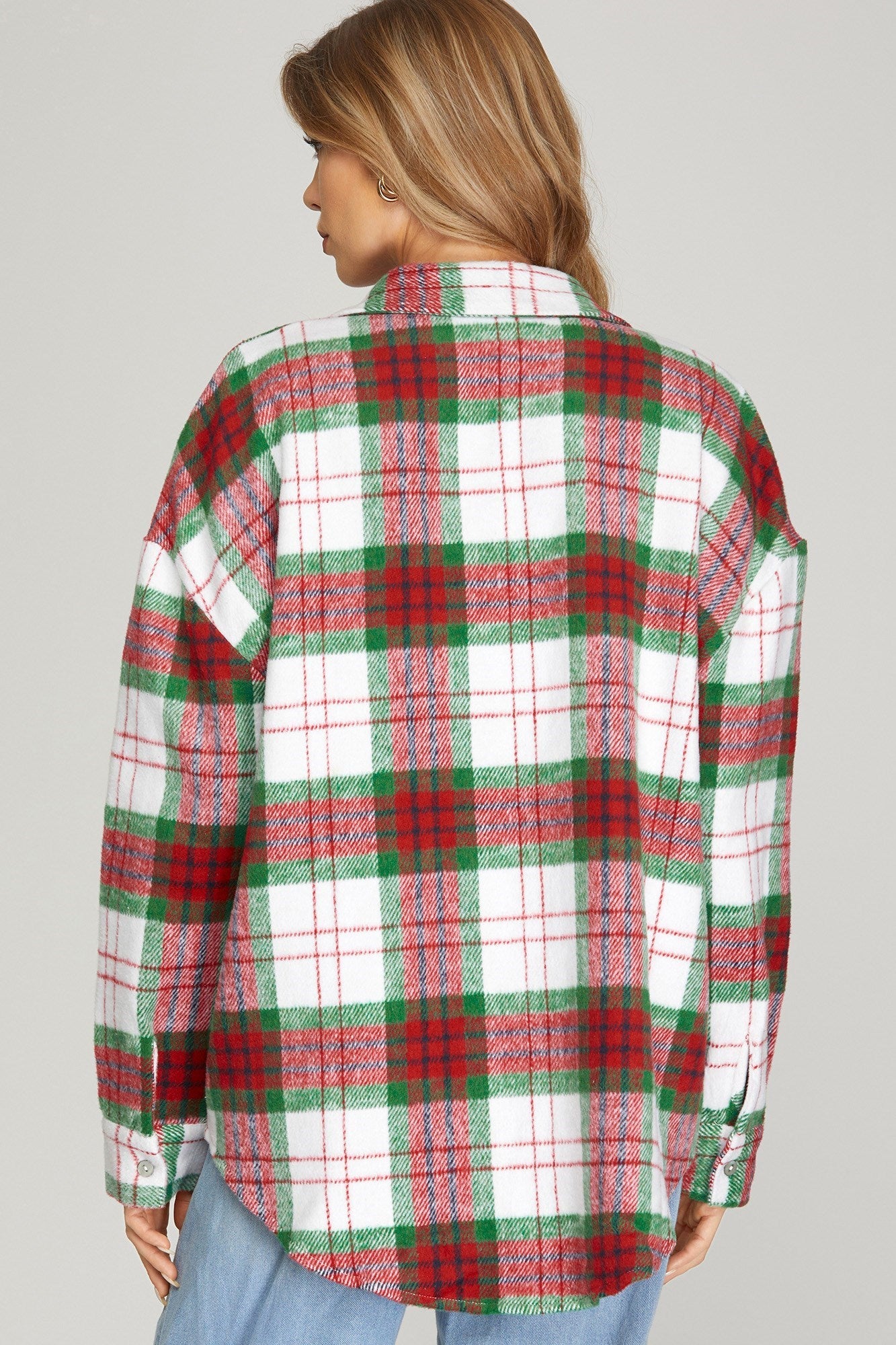 Red and Green Plaid Shacket